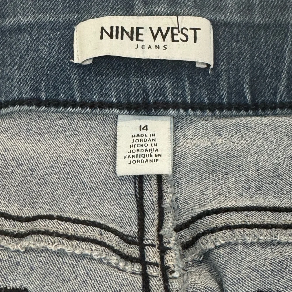 Nine West Jeans High Waist Pull On Crop Jeans 14 - Picture 9 of 10